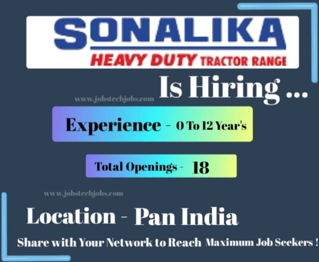 Latest Job Vacancy in SONALIKA